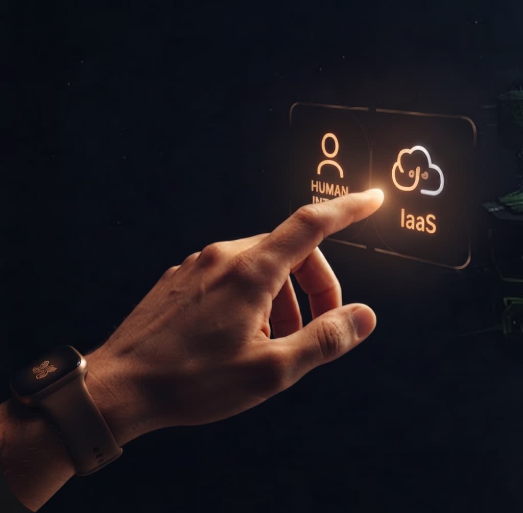 IaaS Infrastructure HUD Hand High Resolution